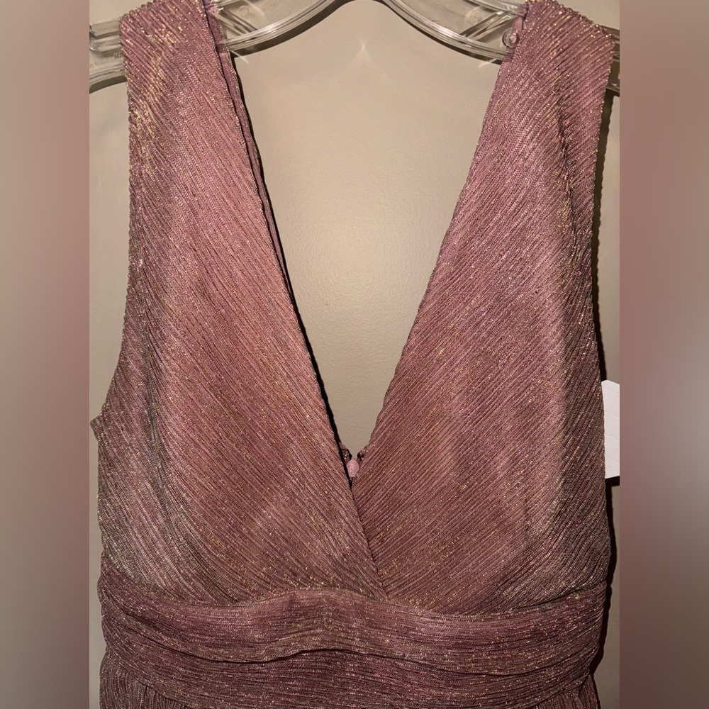 Altar’d State Wilma Metallic Mini Dress Rose Gold Small NWT - Picture 6 of 8